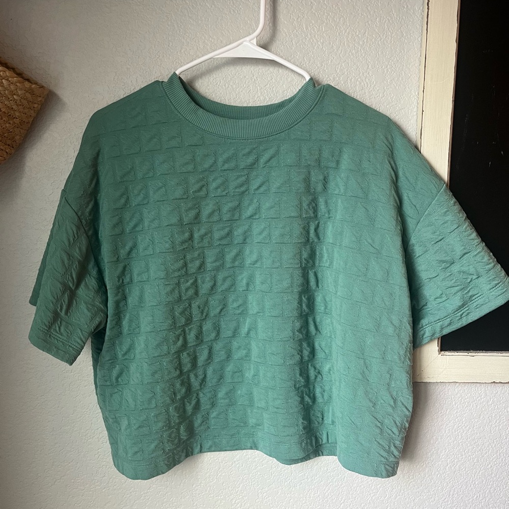 A New Day Green Textured Women's Top